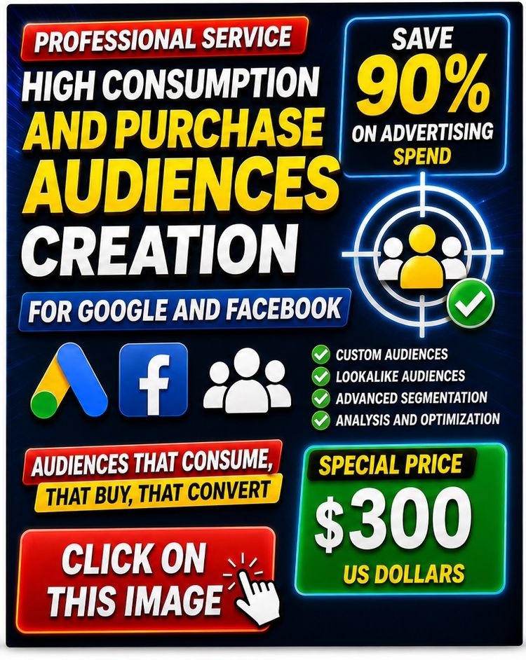 High consumption purchase audiences for Google and Facebook — save 90% on advertising
